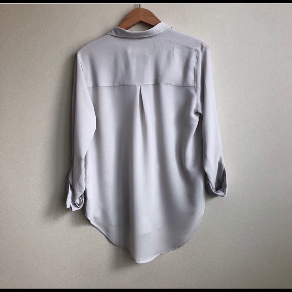 Abercrombie Grey Sequin Button Up - Picture 4 of 5